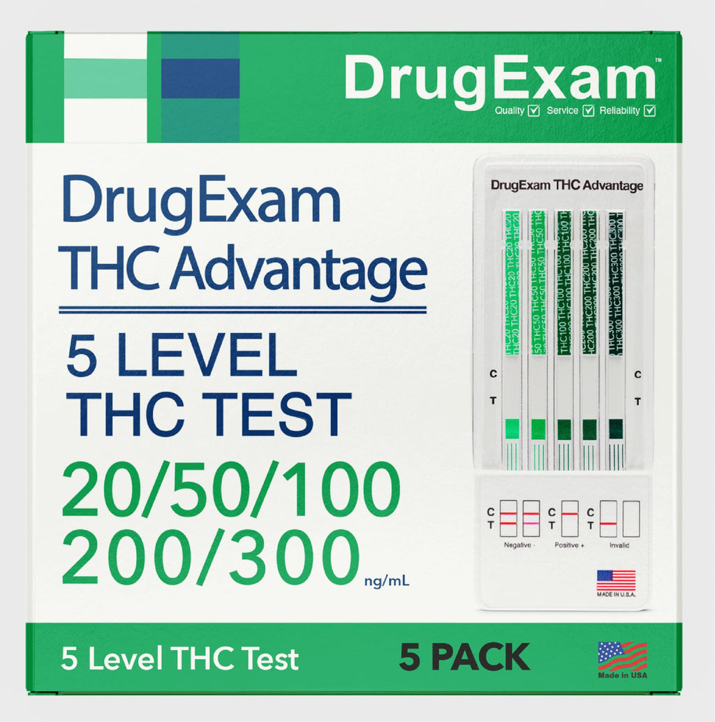 5 Pack DrugExam Marijuana Test Dip Card – Cannabinoids Rapid Test (5 Min)
