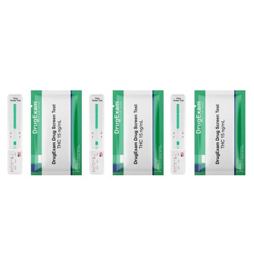 3 Pack DrugExam - Made in USA Most Sensitive 15 ng/mL THC Single Panel Drug Test Kit