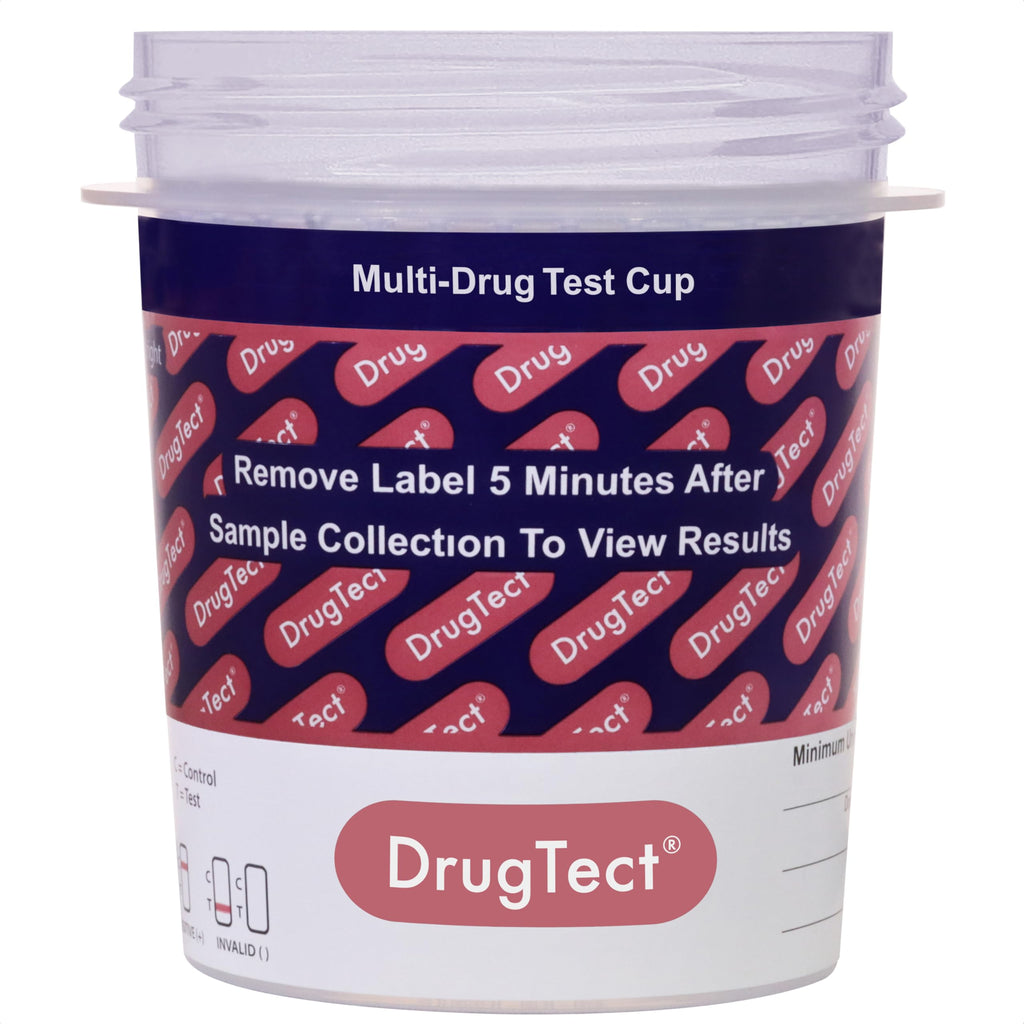 DrugTect 25-Pack 14-Panel Drug Test Cup with Fentanyl | CLIA-Waived Urine Test Kit