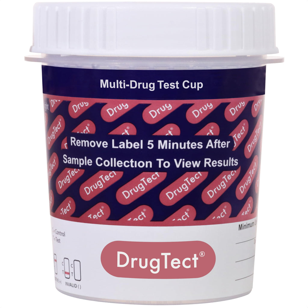 DrugTect 25-Pack 14-Panel Drug Test Cup with Fentanyl | CLIA-Waived Urine Test Kit