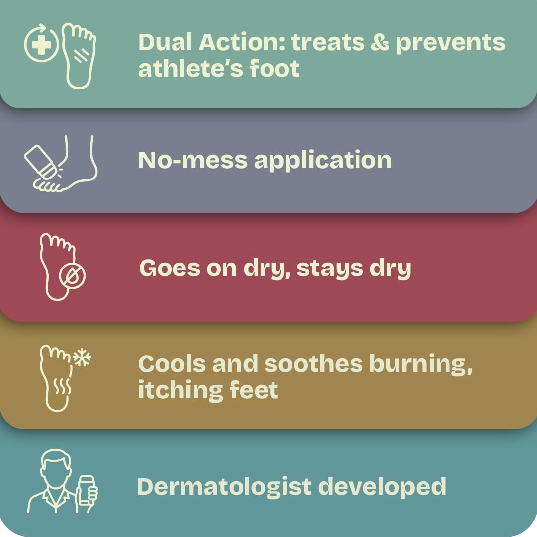 Dryello Athlete’s Foot Treatment Stick – Tolnaftate 1% Glide-On, 2-Stick Pack