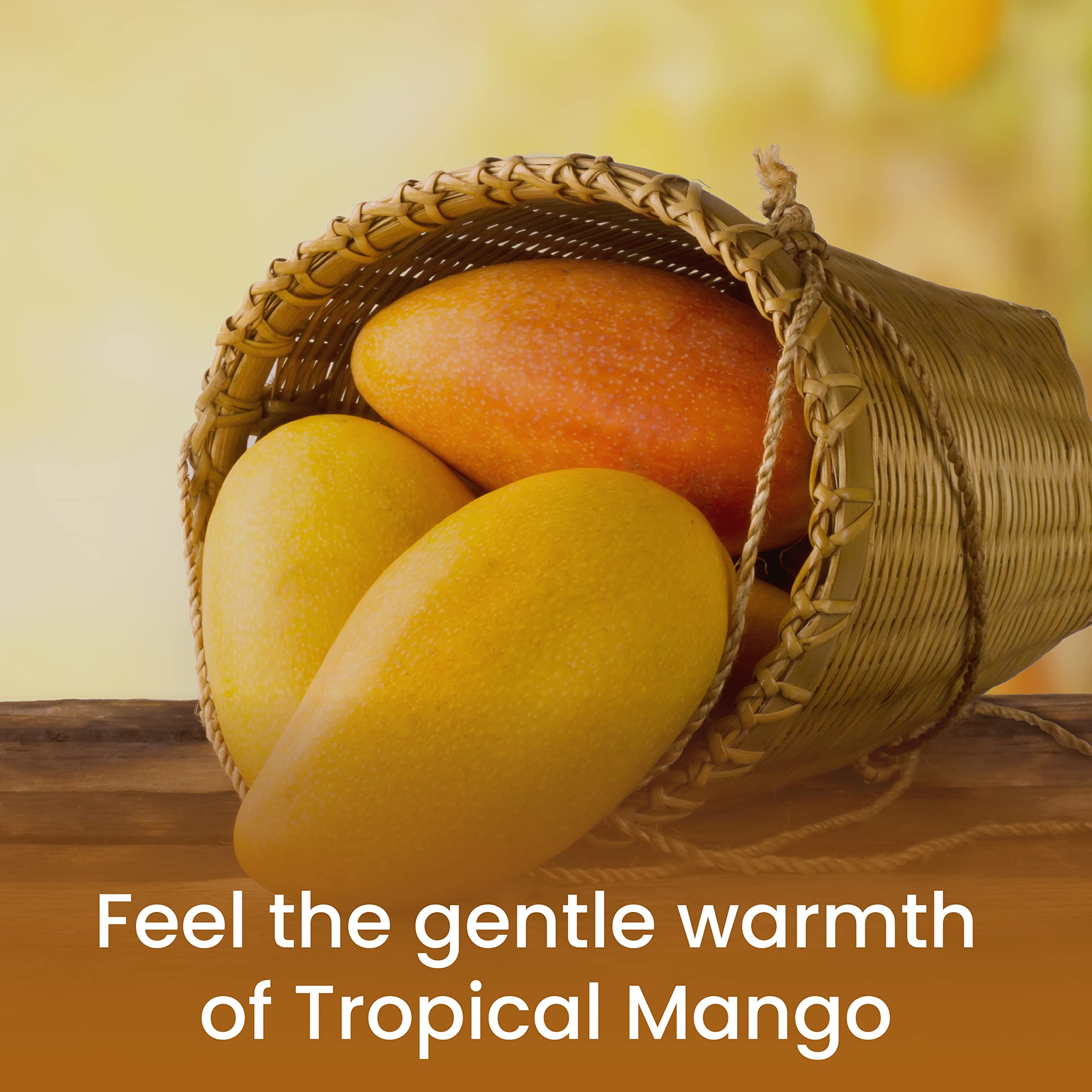 Dude's Love Organic Warming Massage Oil – Tropical Mango (3.38 fl oz) | No Stain, Non-Sticky