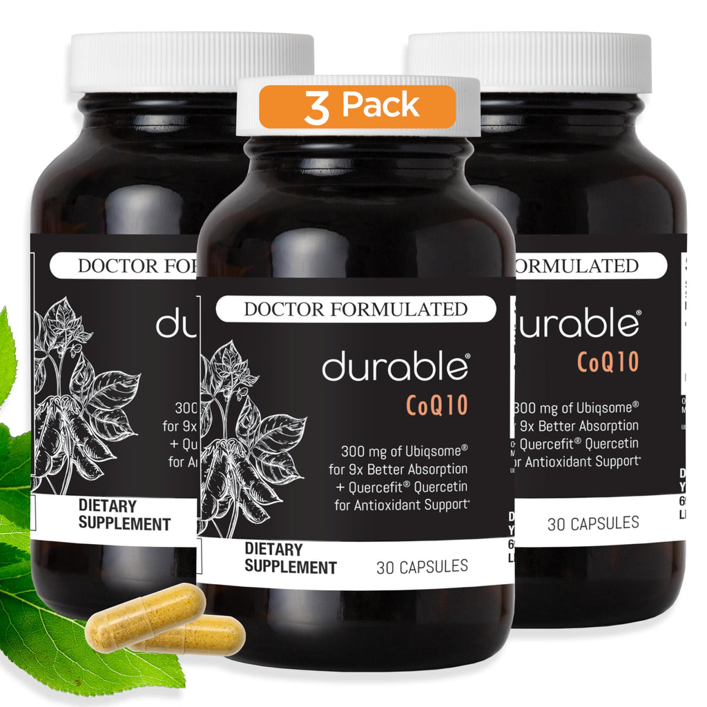 Durable CoQ10 Phytosome 300mg with Quercetin – 9X Absorption, Made in USA