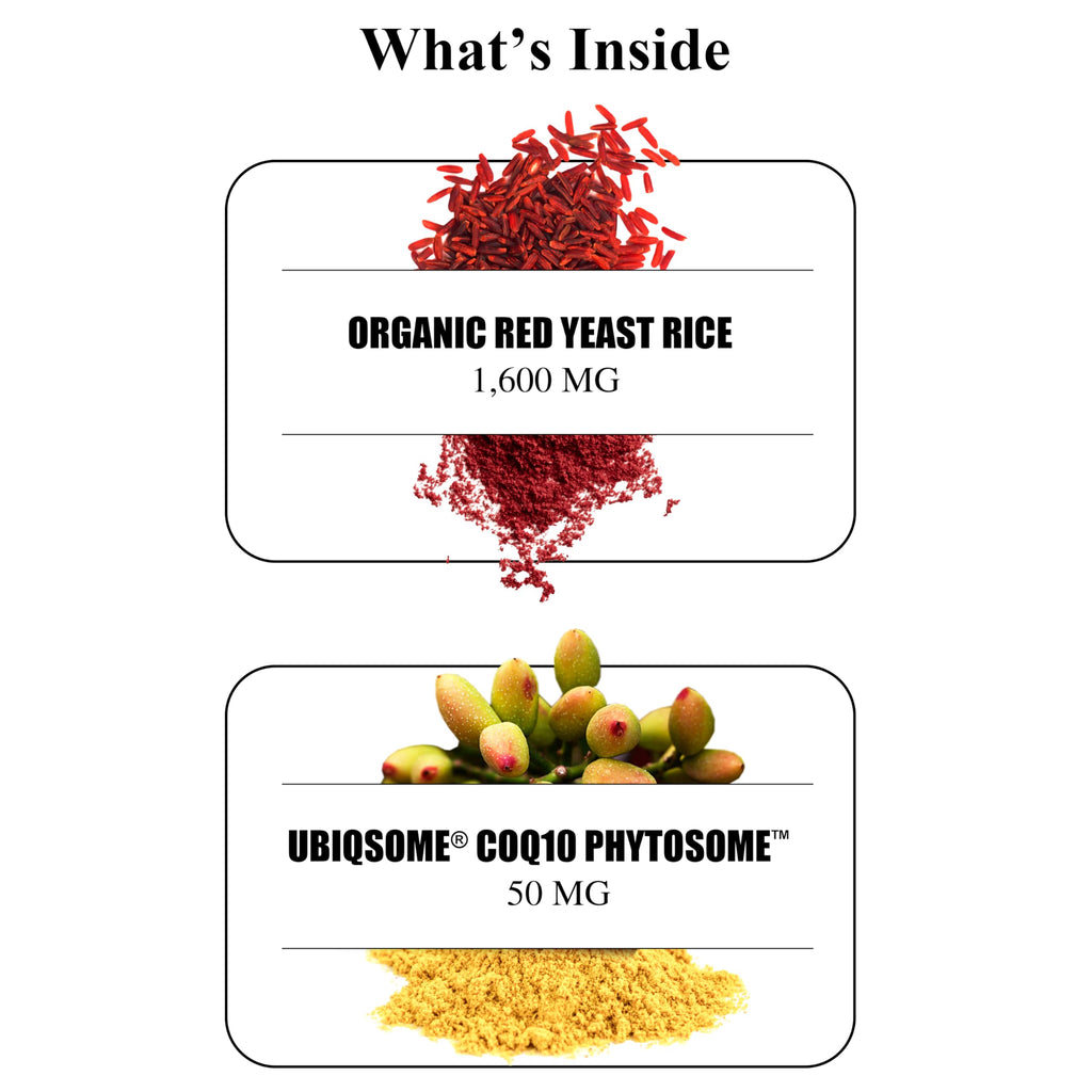 Durable RED Yeast Rice – Organic 1,600 mg + CoQ10 Phytosome | Doctor Formulated, Non-GMO, Vegan, Made in USA