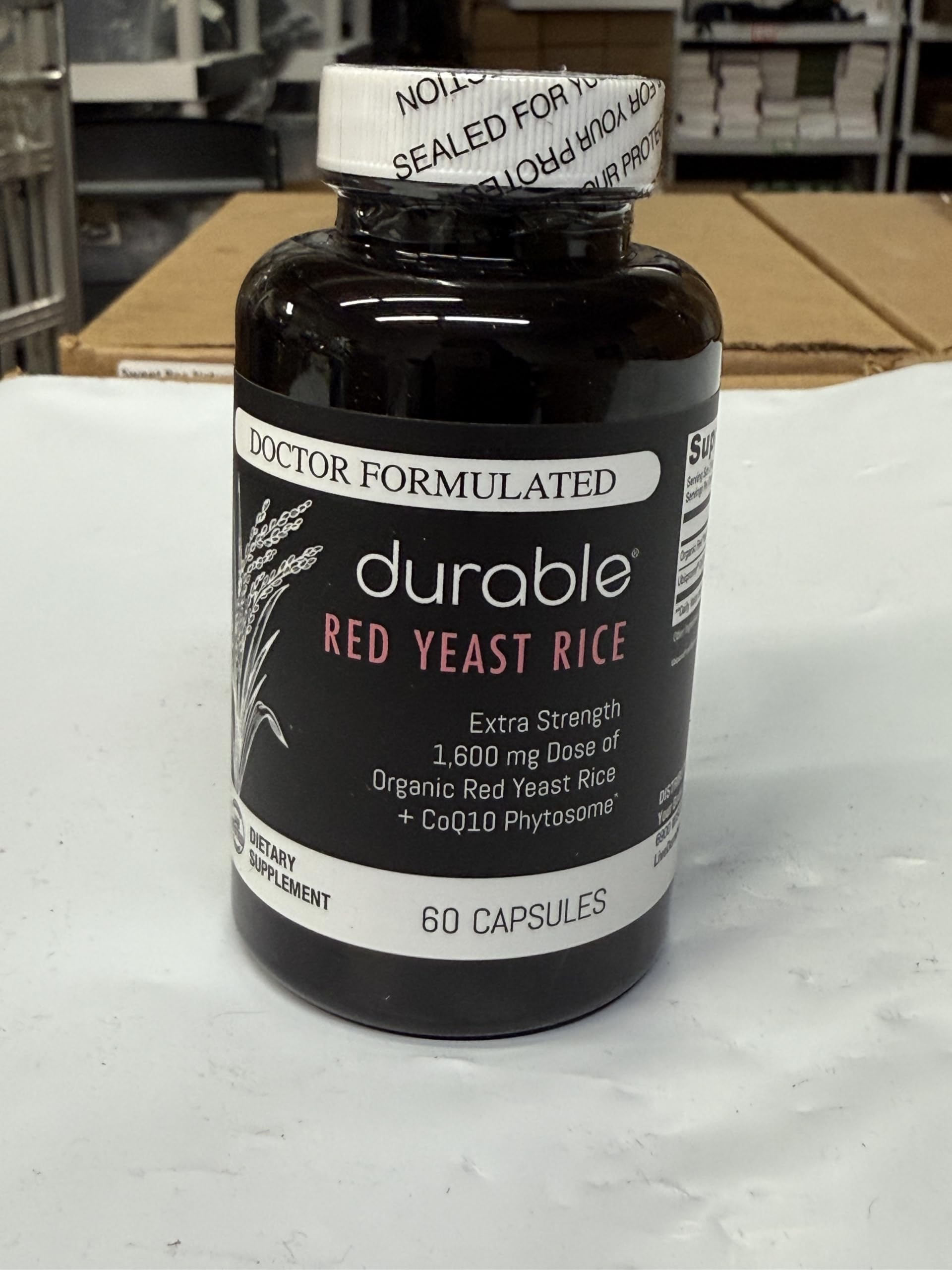 Durable RED Yeast Rice – Organic 1,600 mg + CoQ10 Phytosome | Doctor Formulated, Non-GMO, Vegan, Made in USA