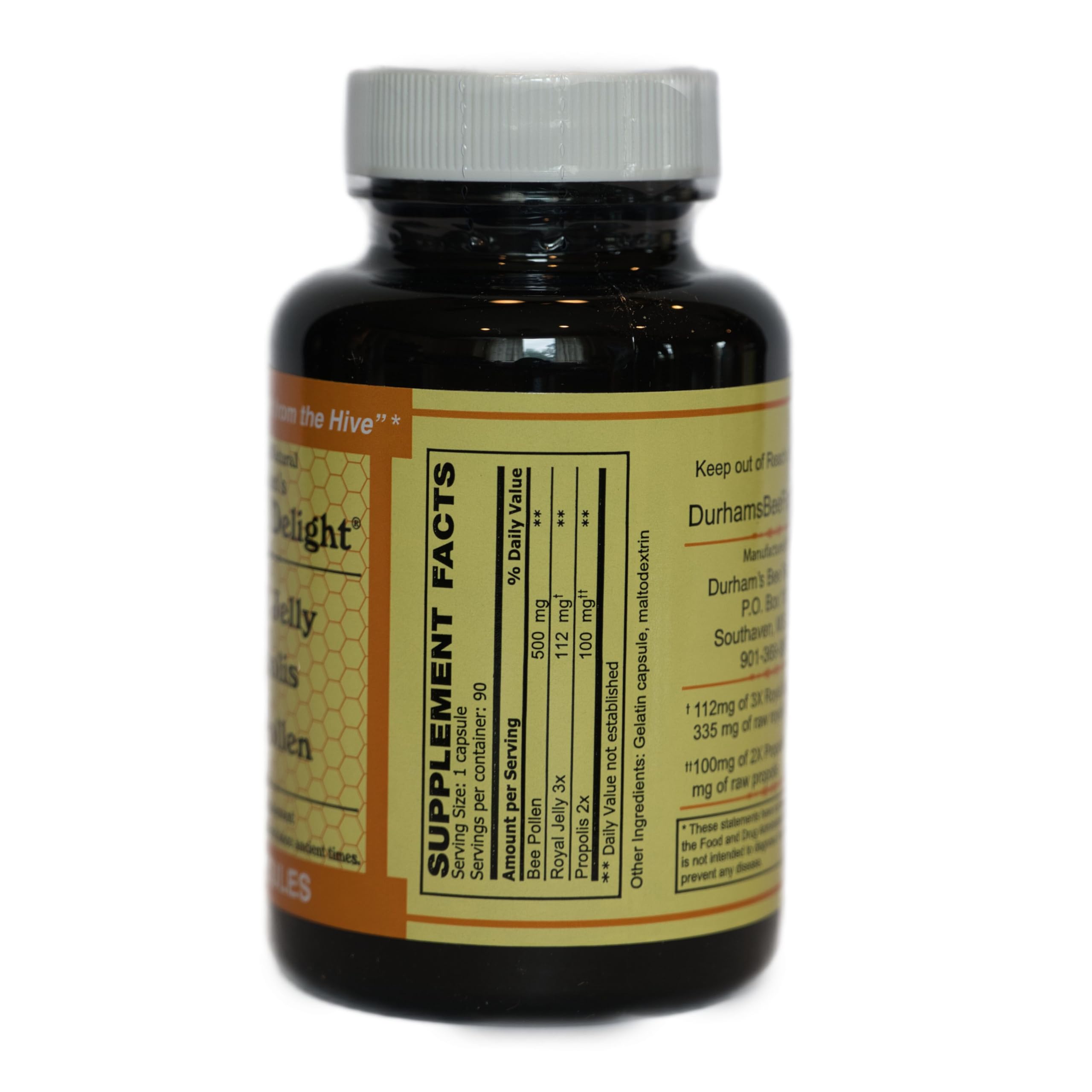 Durham's Bee Farm, Inc. Queen's Delight | Royal Jelly, Propolis & Bee Pollen Supplement