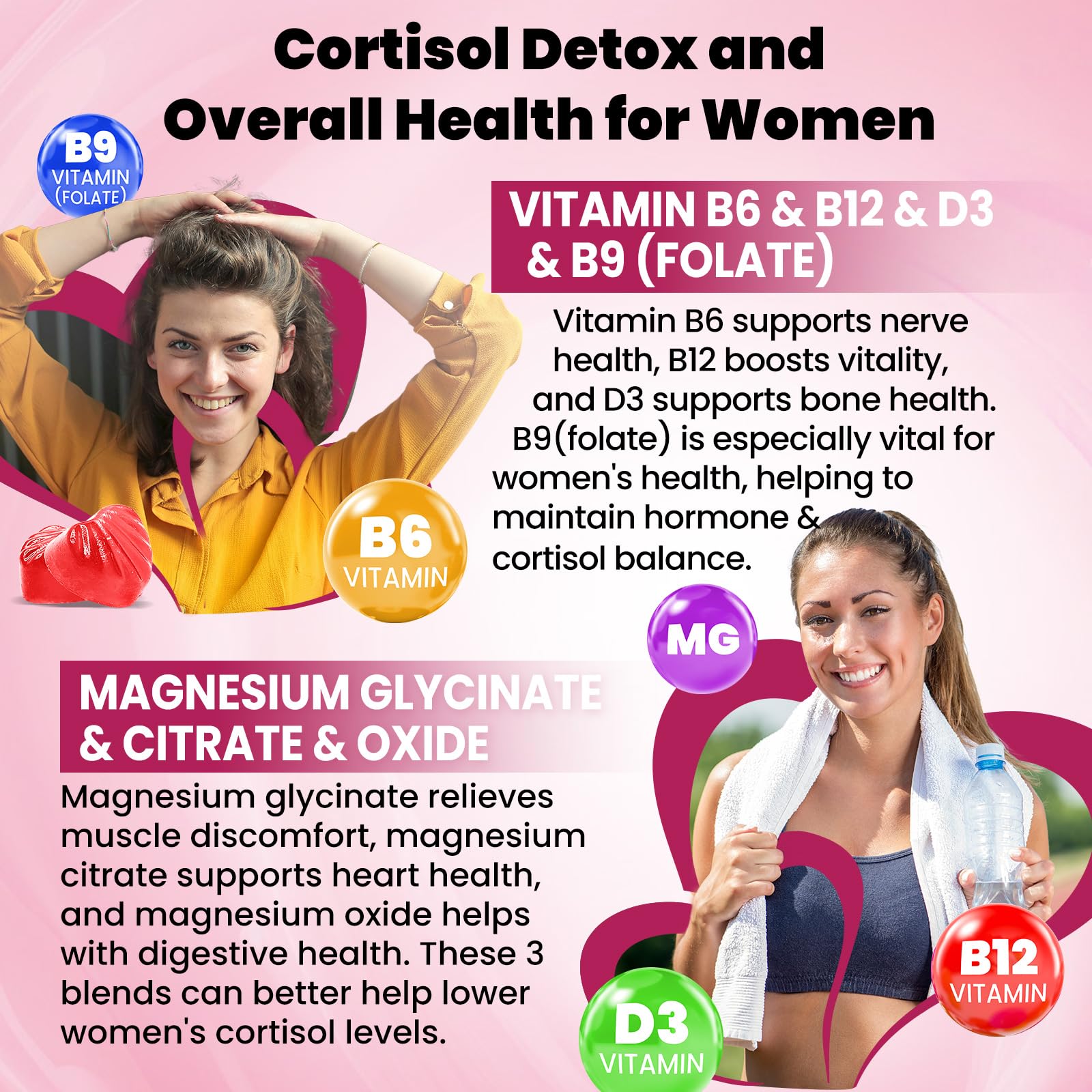 duwhot Cortisol Gummies – 15-in-1 Lower Cortisol Support for Women, 60 Gummies