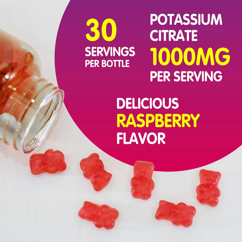 duwhot Potassium Citrate 1000mg Gummies – 120 Chewables | Leg Cramps & Muscle Health