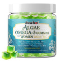 duwhot Vegan Omega-3 Gummies for Women | 1000mg Algal Oil DHA/EPA | CoQ10 & Astaxanthin | 60 Count