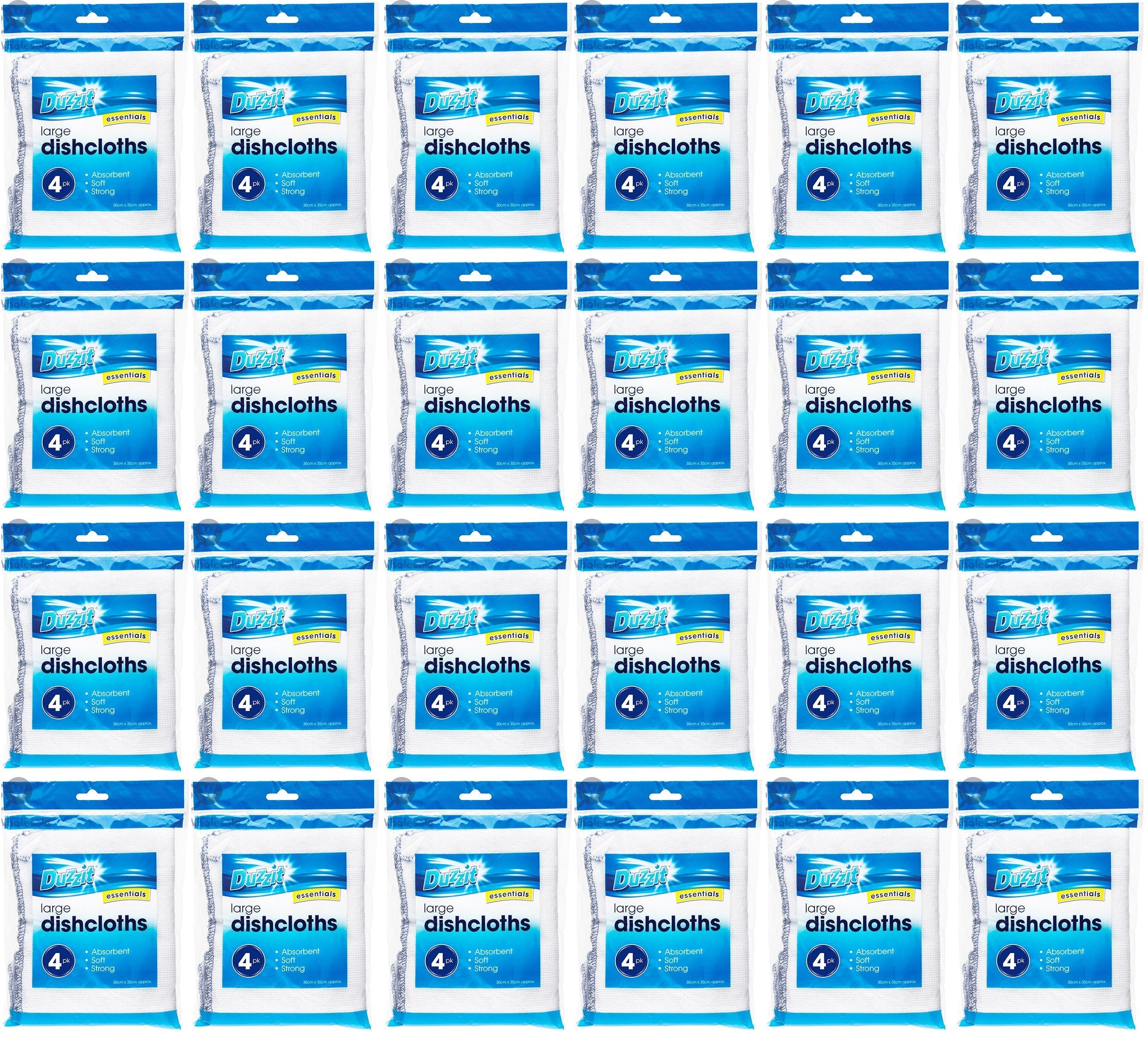 24 x Duzzit Dishcloth - 4 Pack
