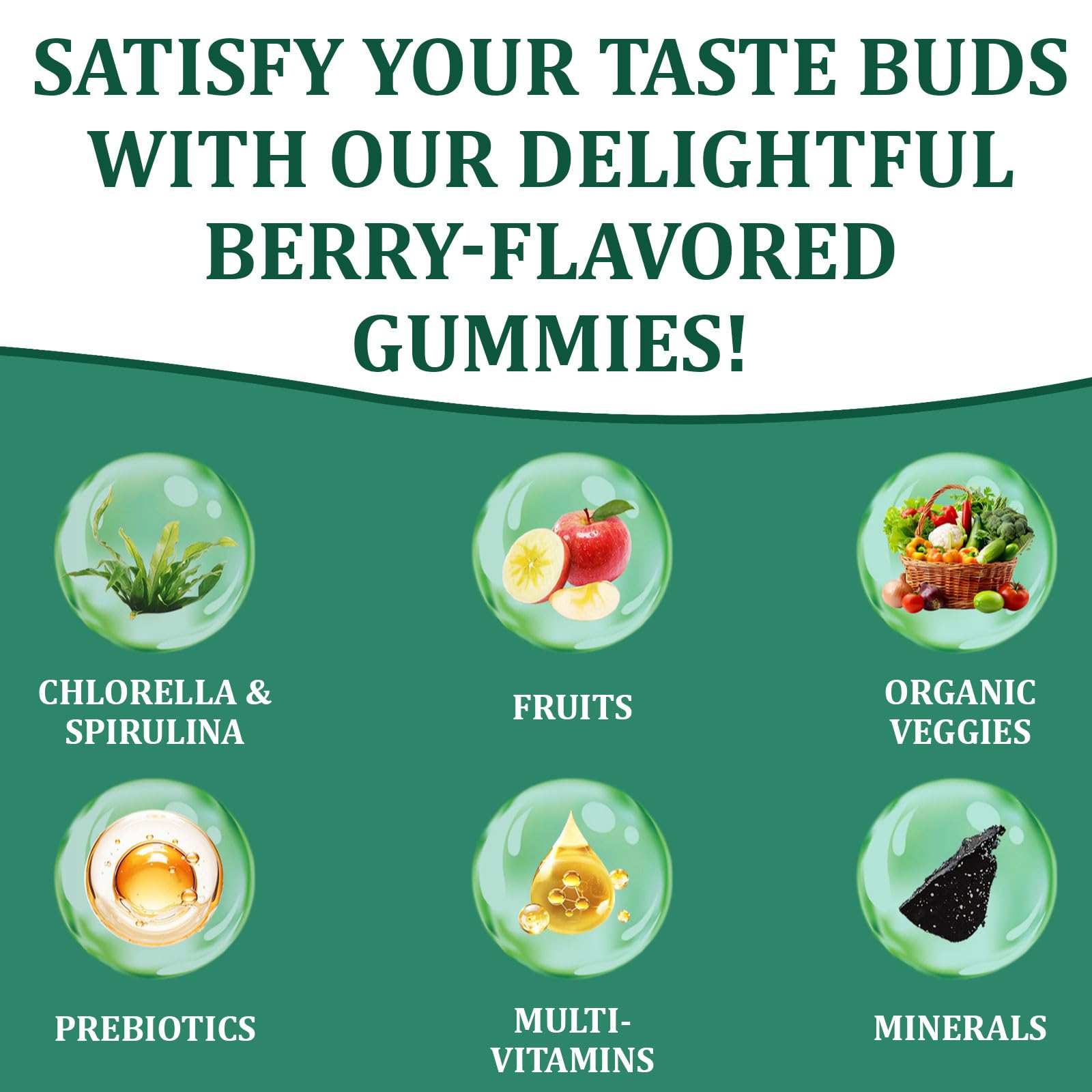 DYDUON Greens Gummies – Daily Greens with Organic Chlorella & Spirulina