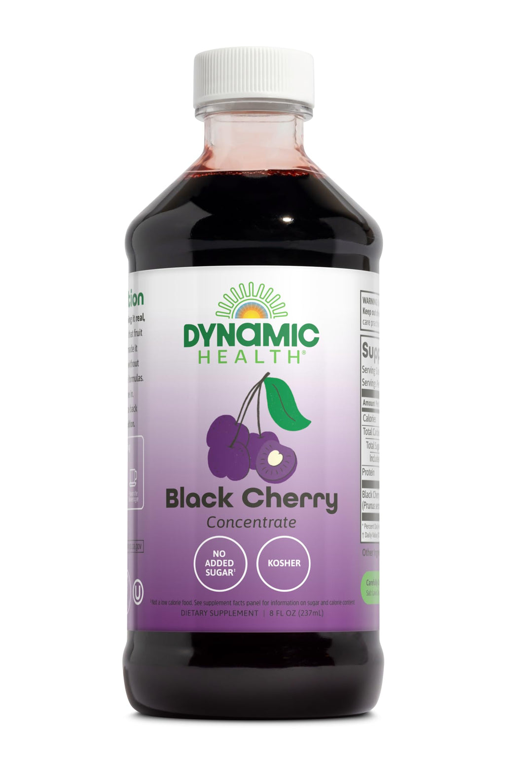 Dynamic Health Pure Black Cherry Juice Concentrate – 100% Unsweetened, 8oz