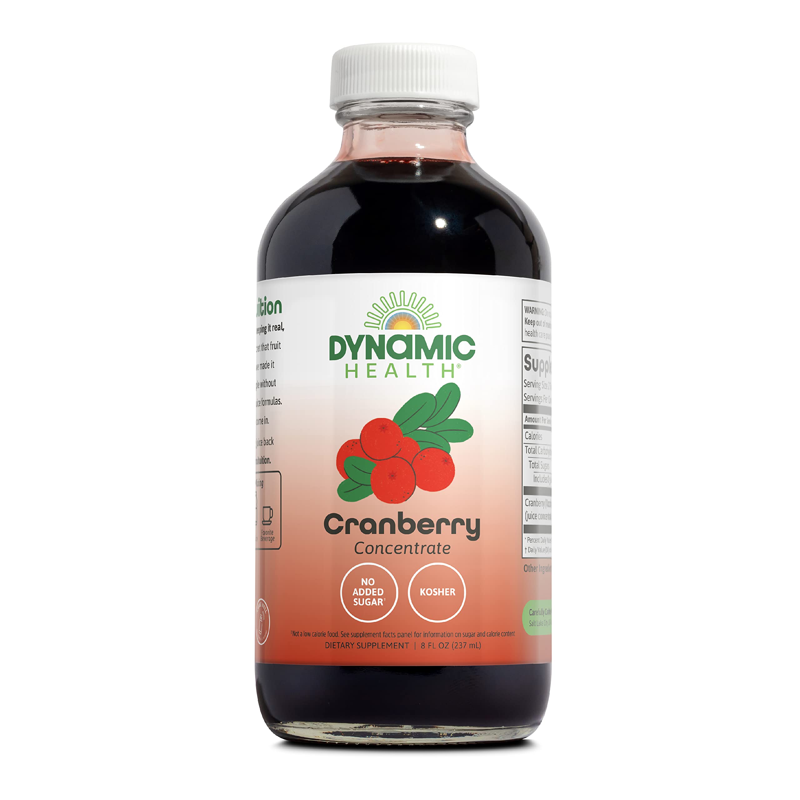 Dynamic Health Cranberry Juice Concentrate — Unsweetened, No Added Sugar, 8 Fl oz