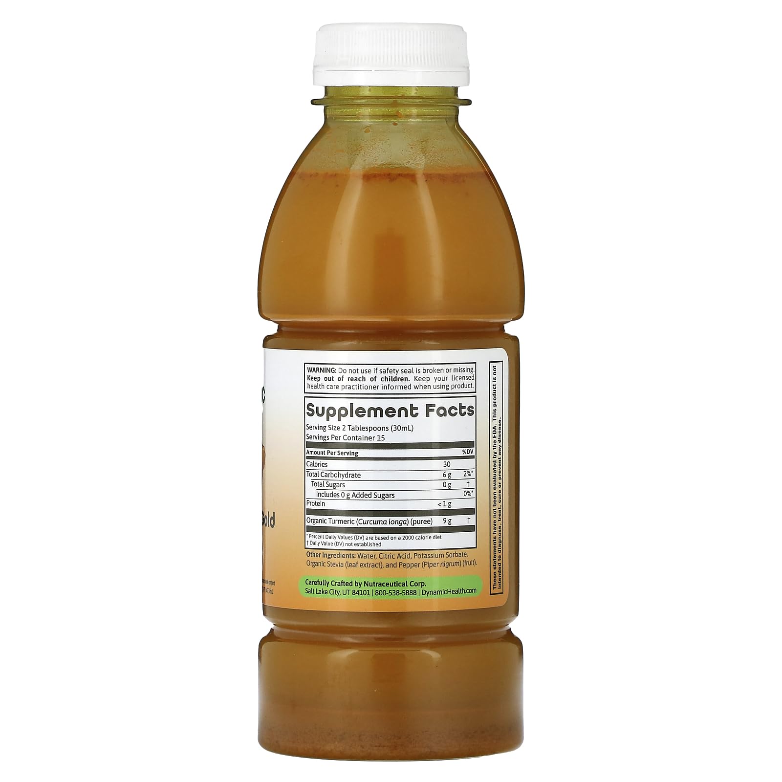 Dynamic Health Turmeric Gold - 16 oz Turmeric Juice, No Additives