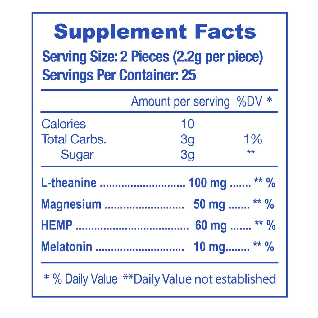 E-Z Nite Sleep Gummies with Melatonin & L-Theanine | Strawberry 50 Count