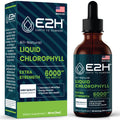 E2H Chlorophyll Liquid Drops - All-Natural Energy Booster & Immune Support (2 oz)