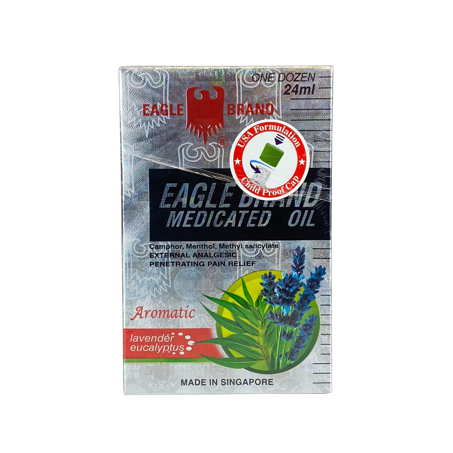 Eagle Brand 12 Packs – 24ml Medicated Oil (Lavender Eucalyptus) | Soothing Pain Relief