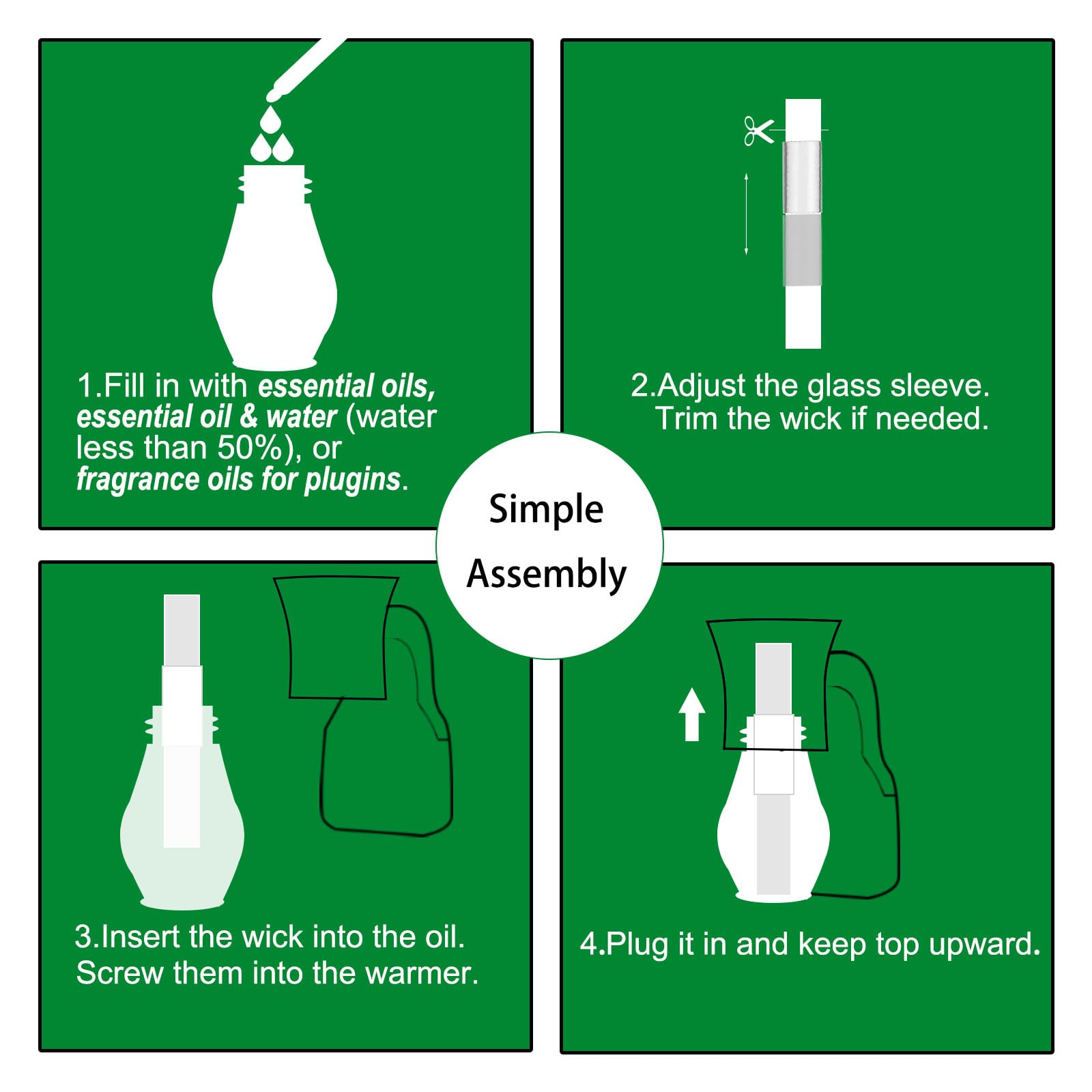 Earffloz Blank Plug-in Air Freshener 4-Set – Wall Plug Diffuser