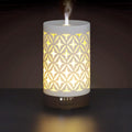Earnest Living 100ml White Ceramic Essential Oil Diffuser – 4 Timers, Auto Off, Night Lights