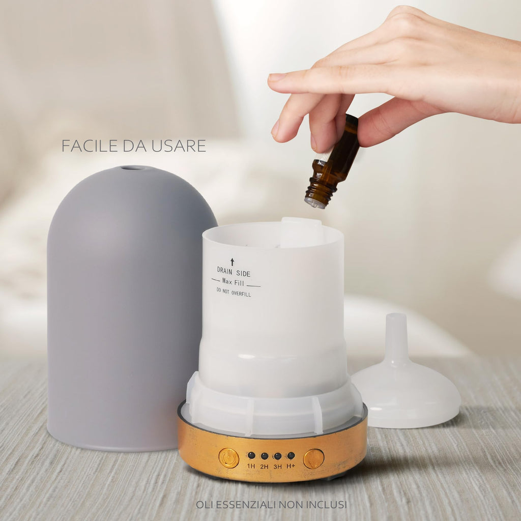 Earnest Living 100 ml Essential Oil Diffuser – Ultrasonic, Auto Off, 4 Timers