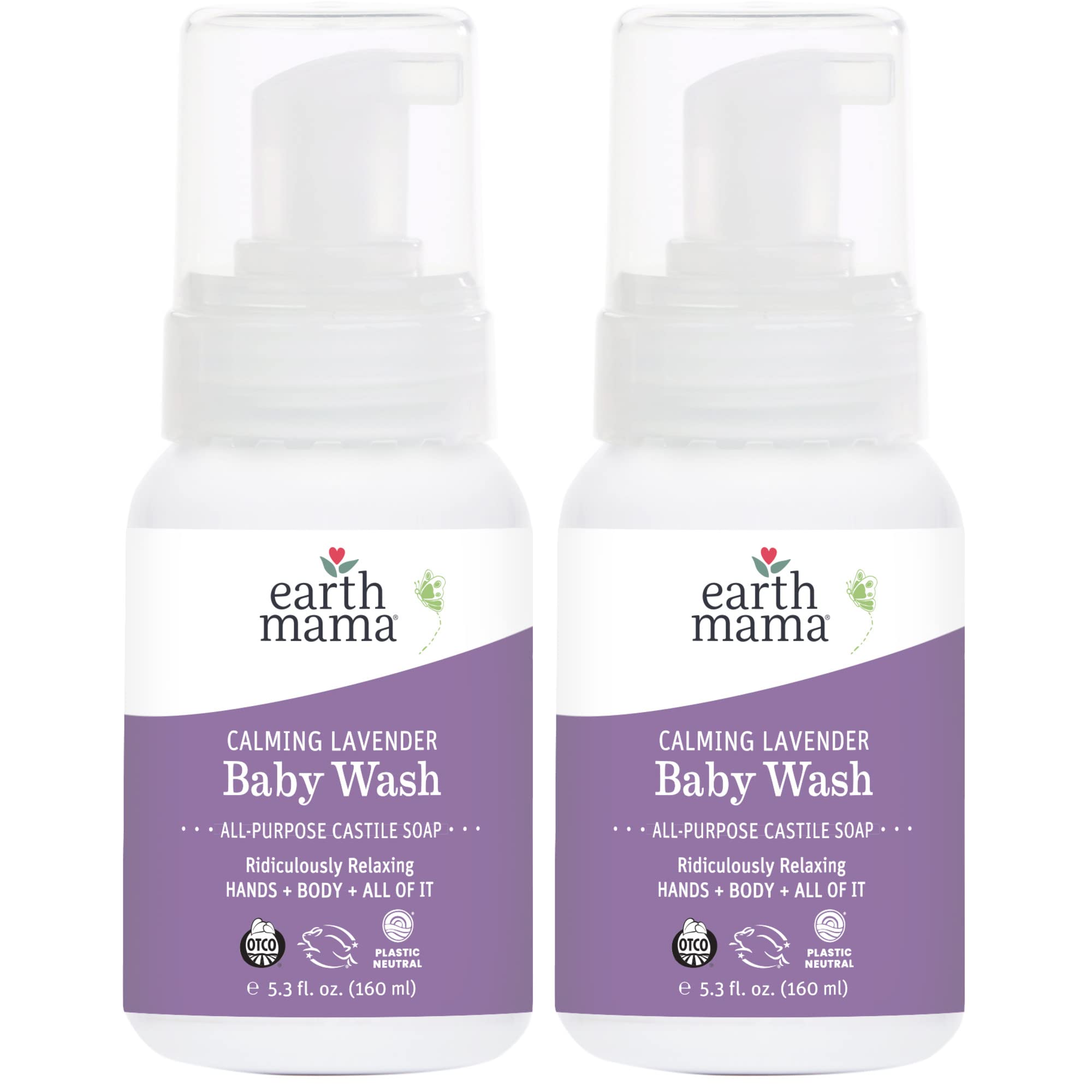 Earth Mama Calming Lavender Baby Wash – Organic Castile Soap for Sensitive Skin