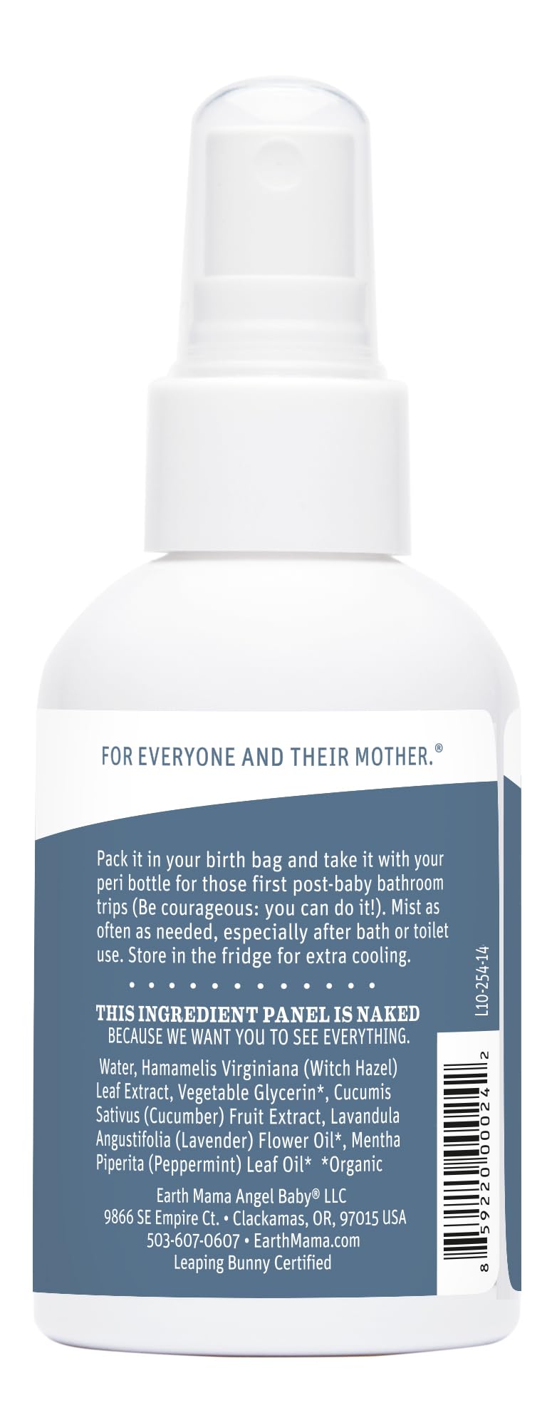 Earth Mama Herbal Perineal Spray – Pregnancy & Postpartum Cooling, Witch Hazel, 4 fl oz (2-pack)