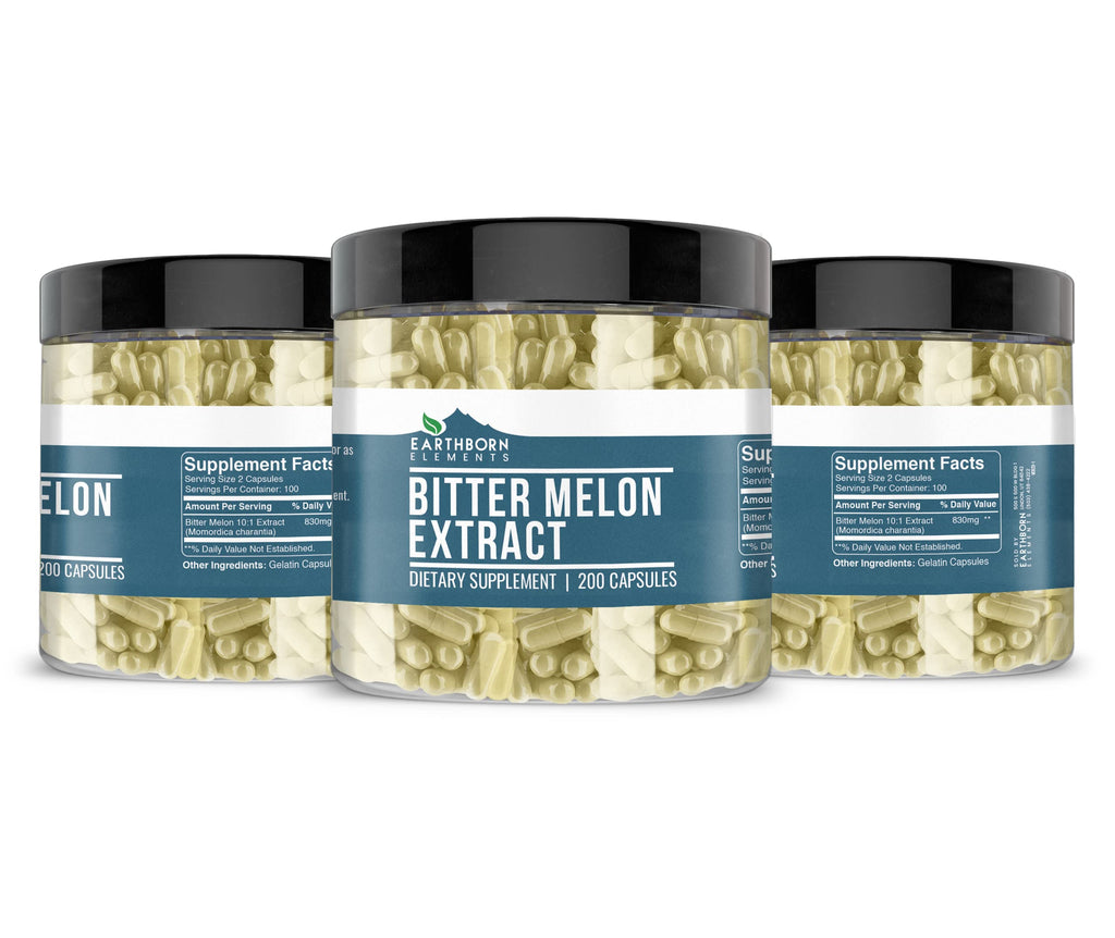 Earthborn Elements Bitter Melon 200 Capsules – Pure & Undiluted, No Additives