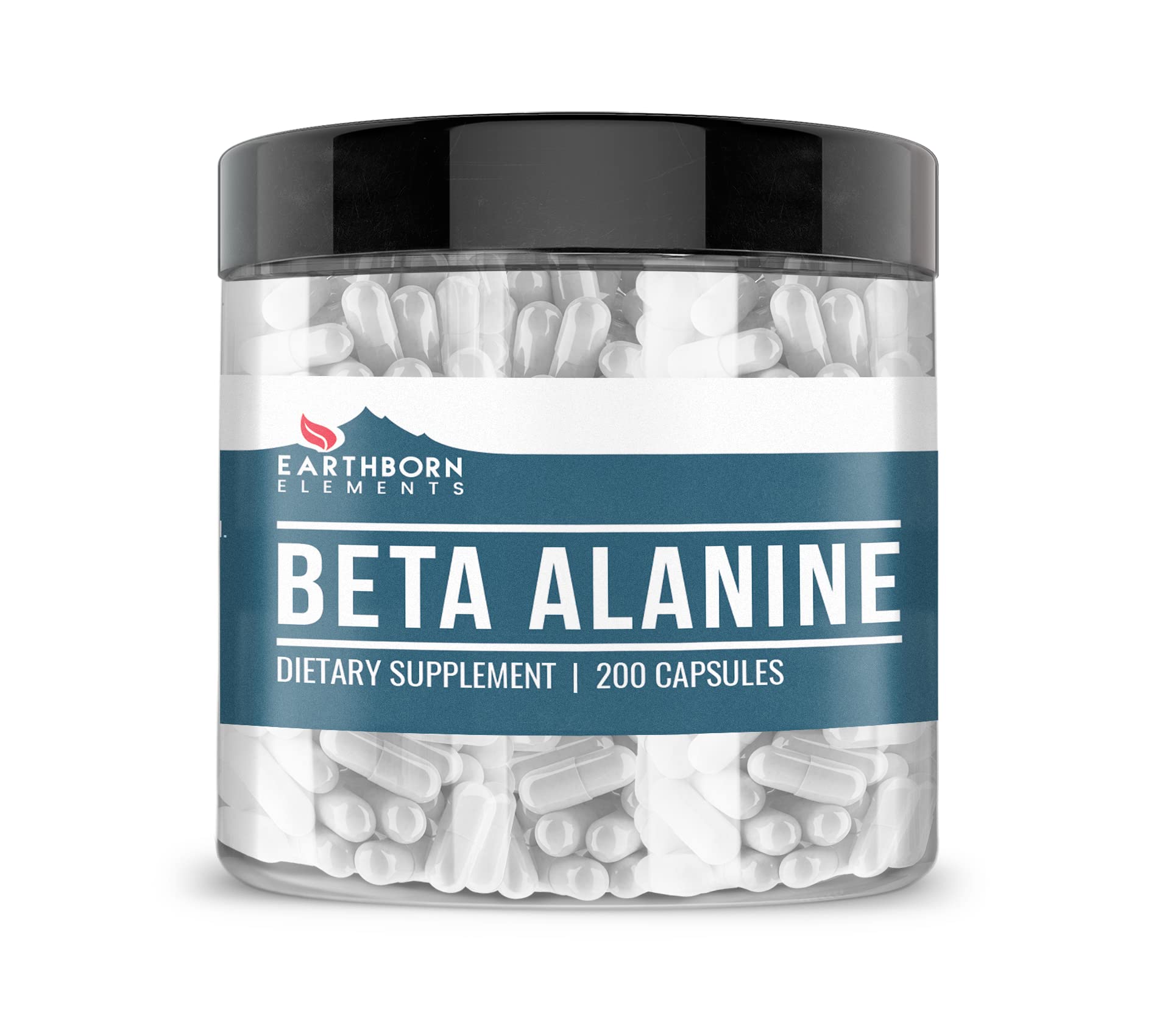 Earthborn Elements Beta-Alanine 200 Capsules | Pure & Undiluted, No Additives