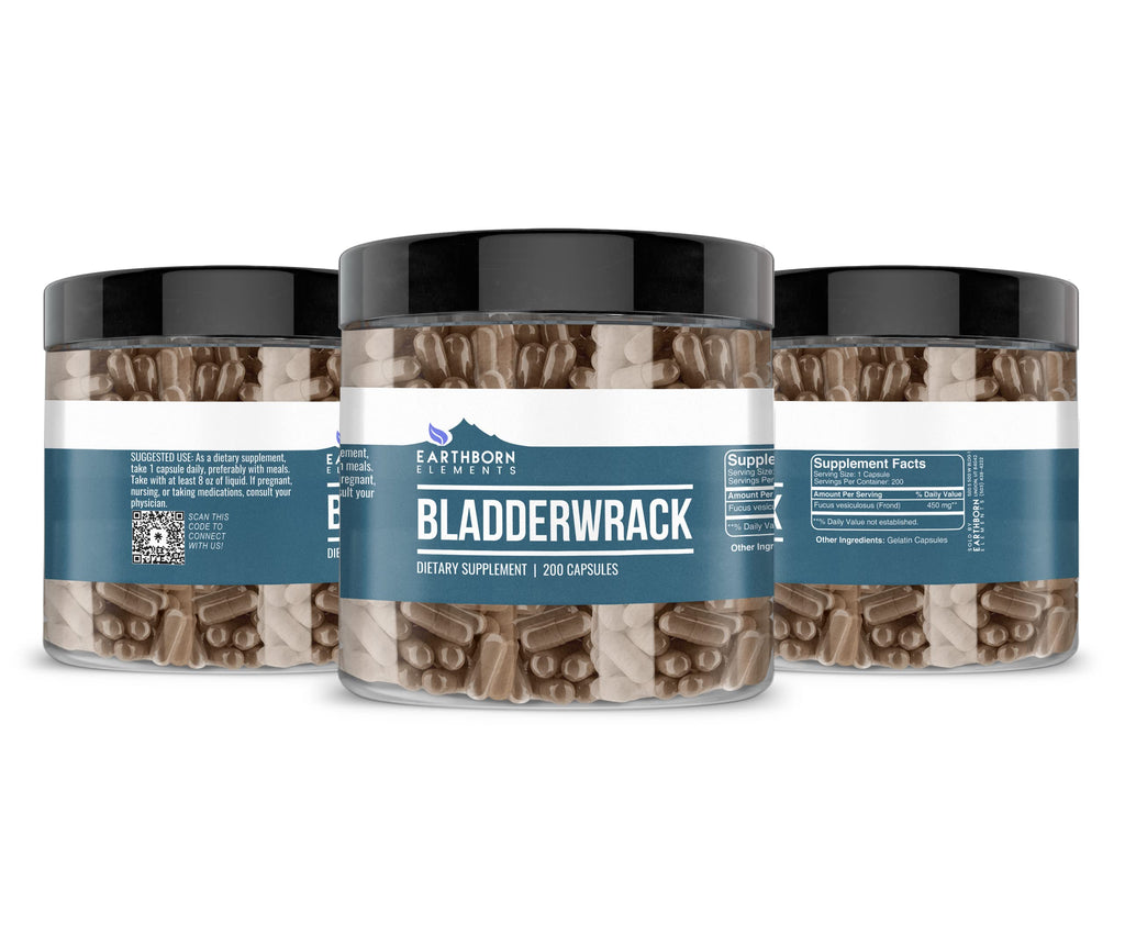 Earthborn Elements Bladderwrack 200 Capsules – Pure, Undiluted, No Additives