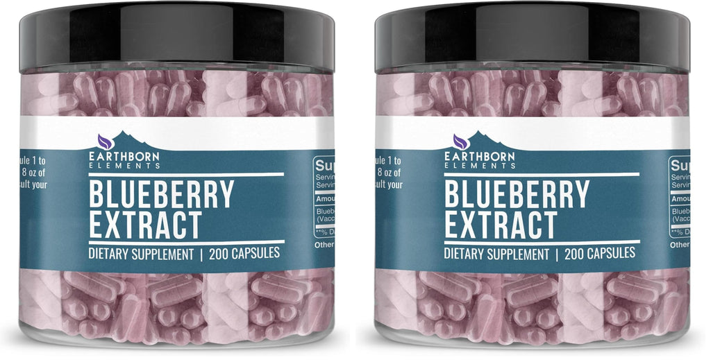 Earthborn Elements Blueberry 10:1 Extract Capsules – Pure & Undiluted, Pack of 2