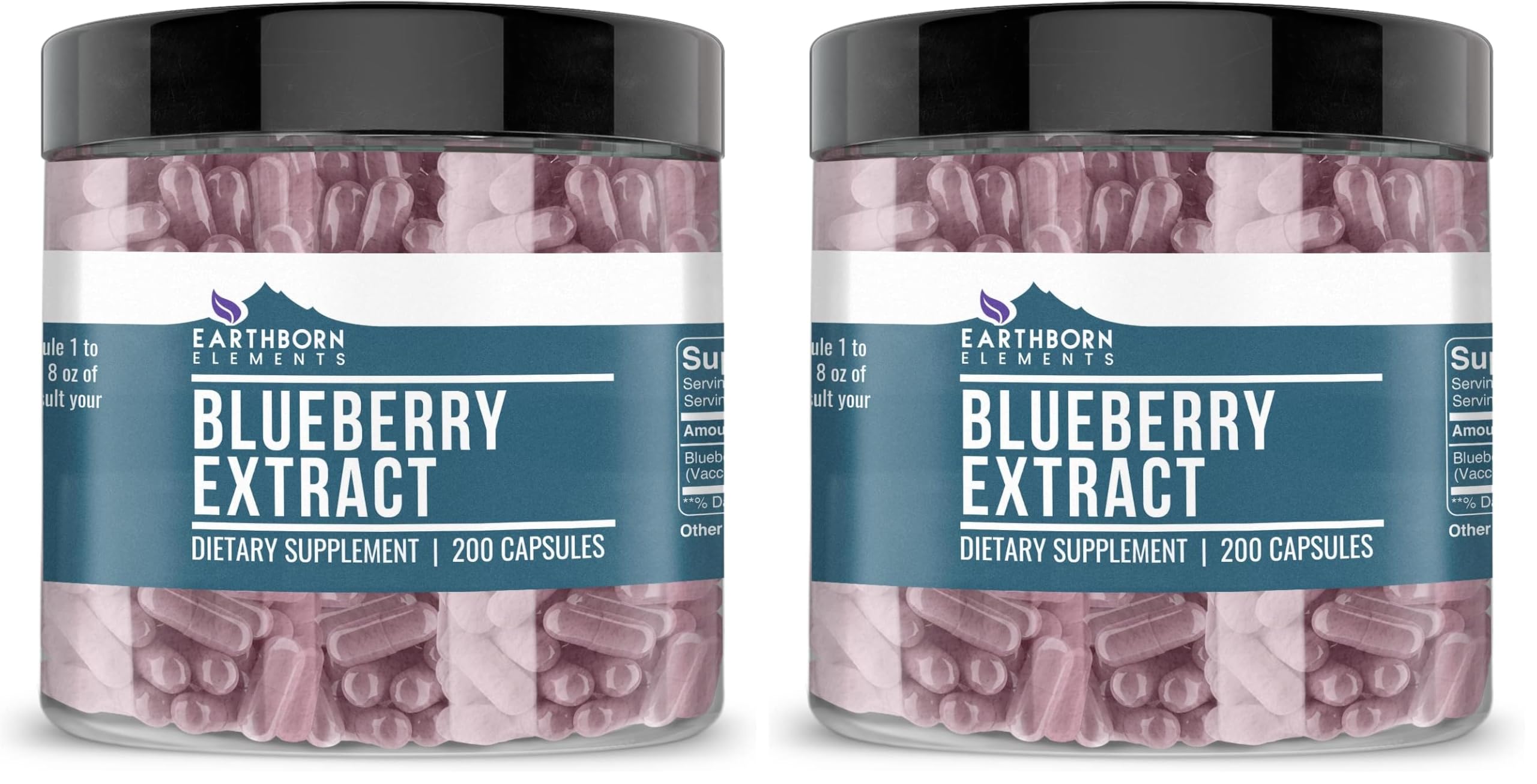 Earthborn Elements Blueberry 10:1 Extract Capsules – Pure & Undiluted, Pack of 2