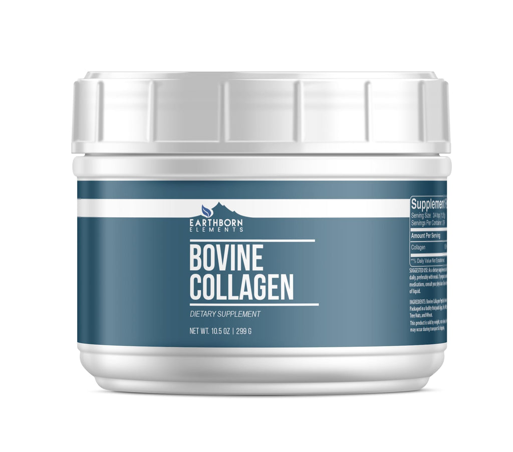 Earthborn Elements Bovine Collagen Peptides Powder 10.5 oz - Pure & Undiluted Dietary Supplement