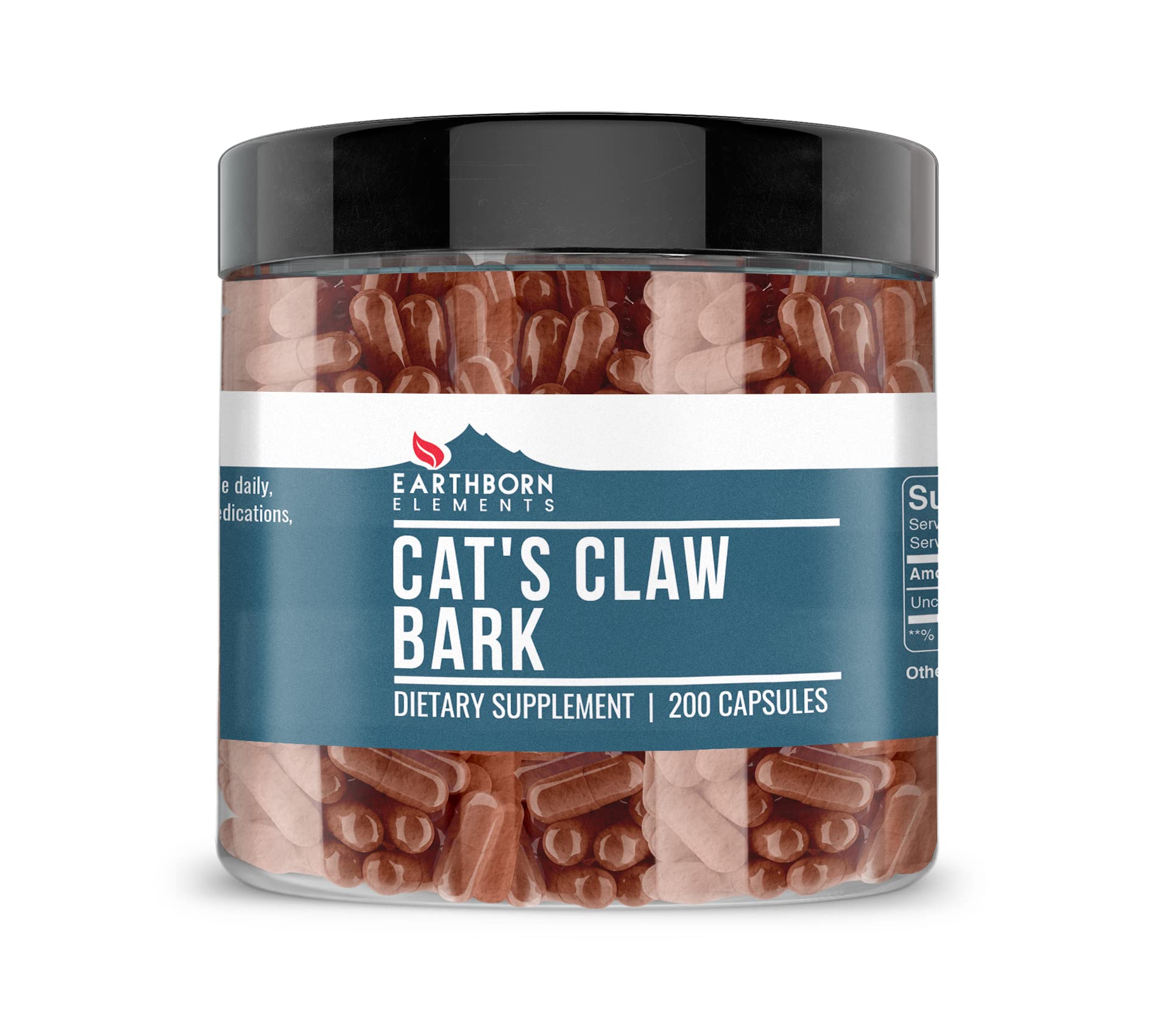 Earthborn Elements Cat's Claw Bark 200 Capsules – Pure & Undiluted