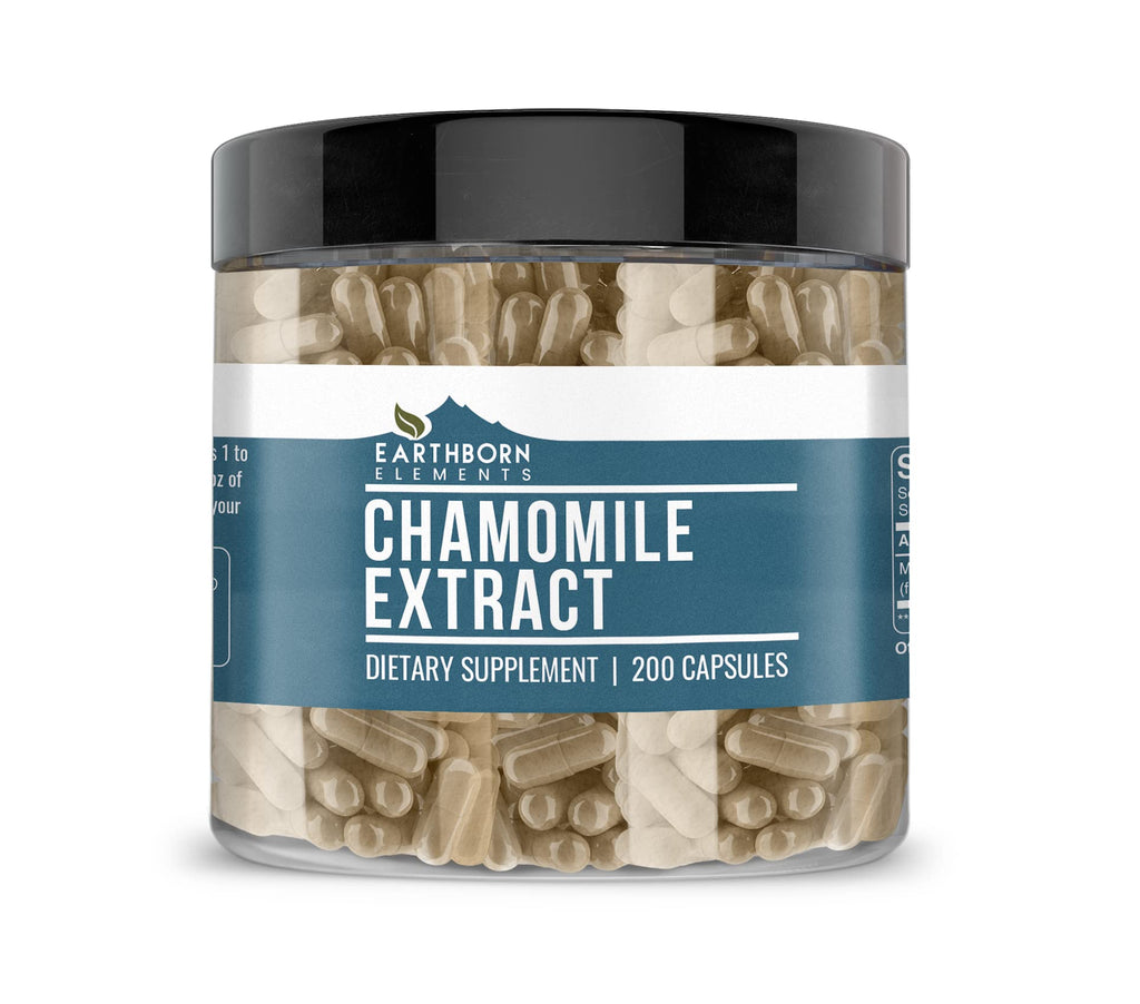 Earthborn Elements Chamomile Extract 200 Capsules Pure and Undiluted