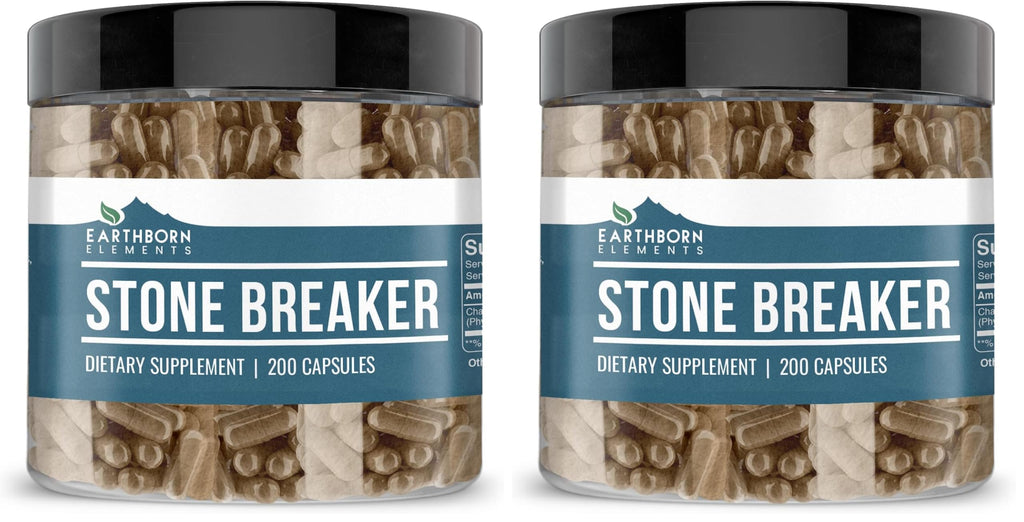 Earthborn Elements Chanca Piedra (Stone Breaker) 200 Capsules – Pack of 2 | Pure & Undiluted