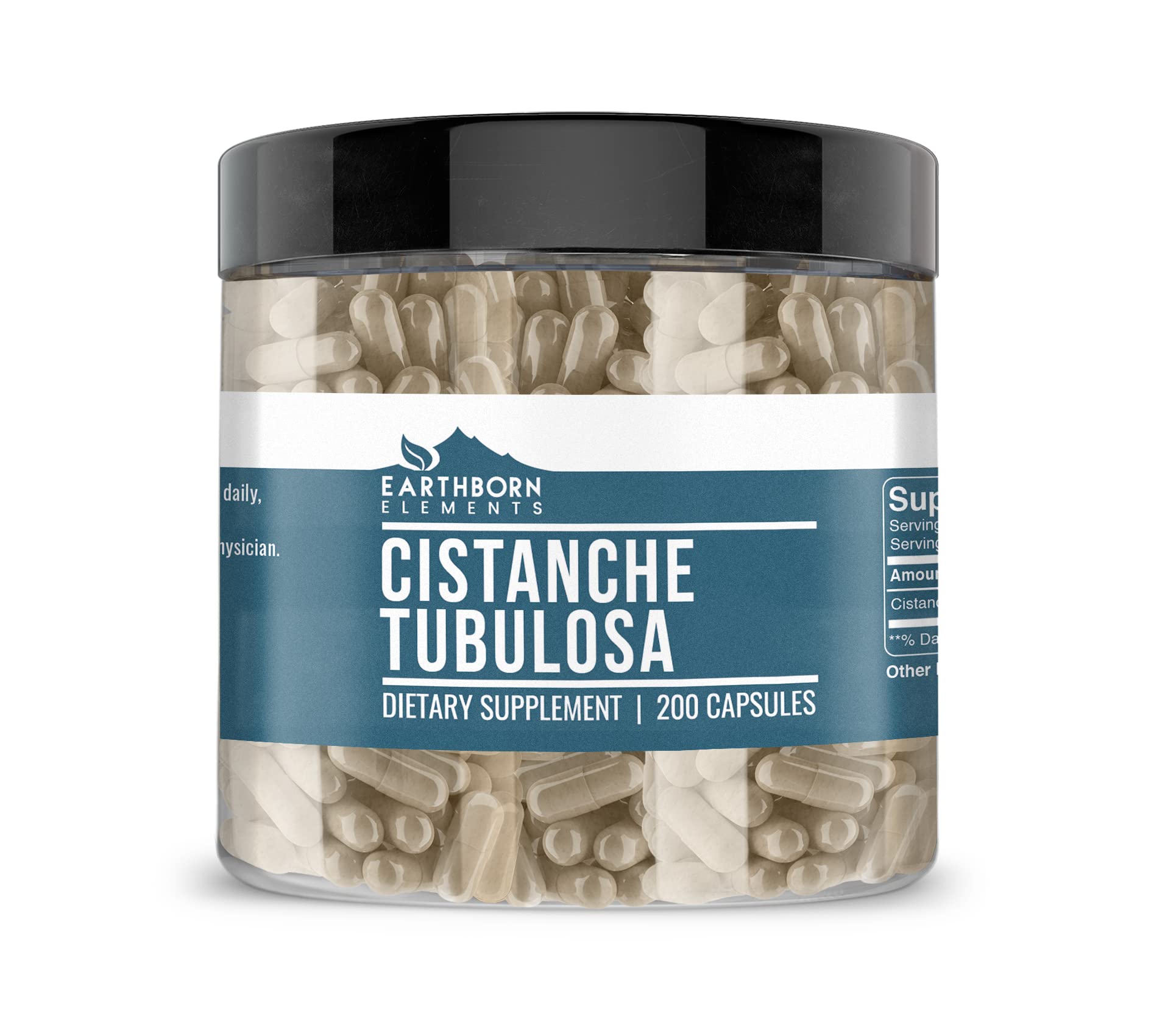 Earthborn Elements Cistanche Tubulosa 200 Capsules – Pure, No Fillers – Lab Verified