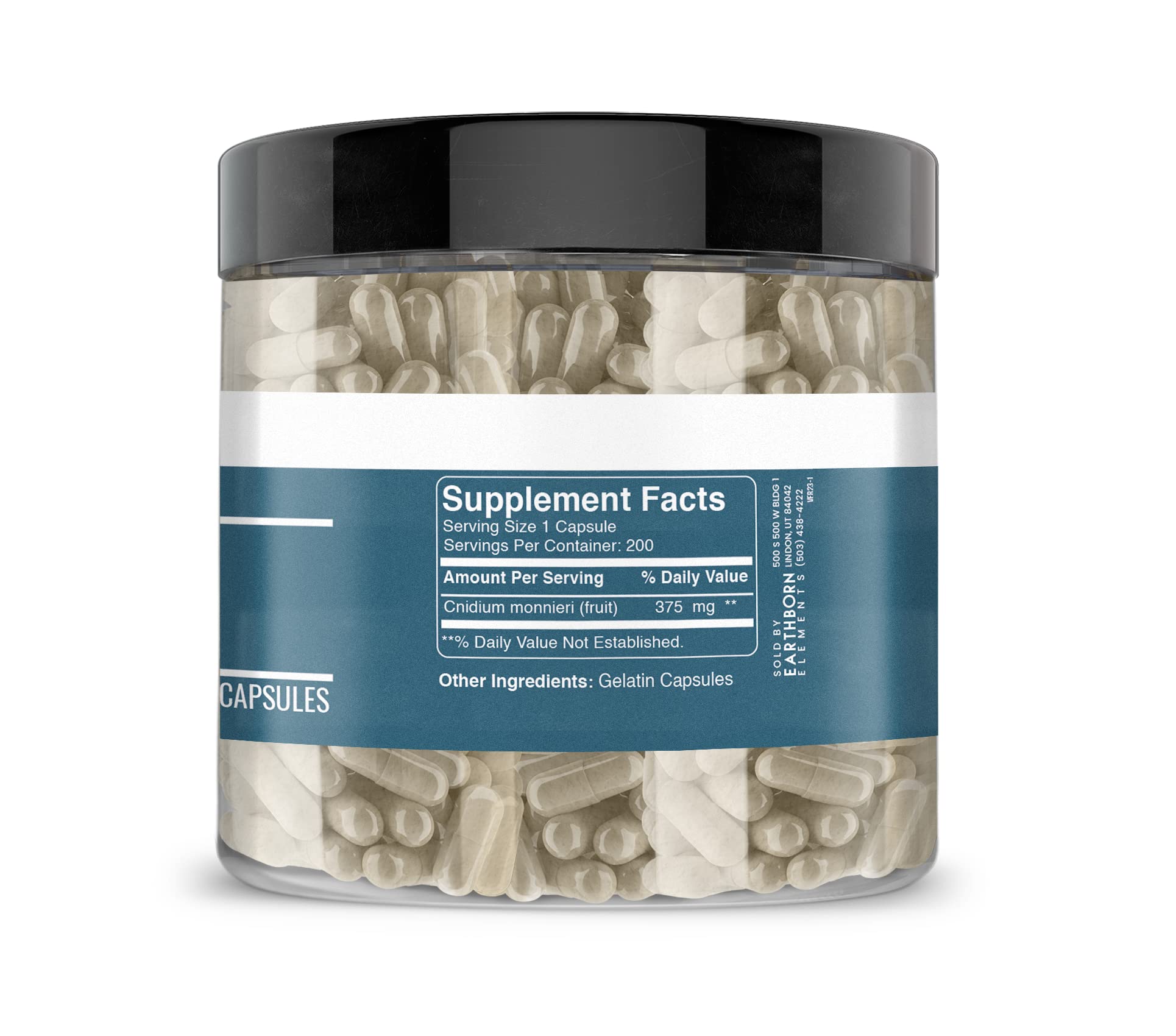 Earthborn Elements Cnidium Monnieri 200 Capsules – Pure & Undiluted, No Additives
