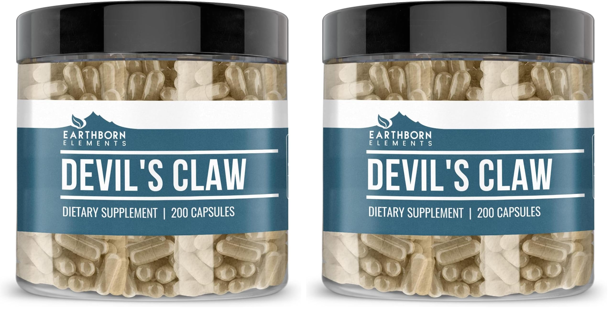 Earthborn Elements Devil’s Claw Extract 200 Capsules – Pure & Undiluted, No Additives (Pack of 2)