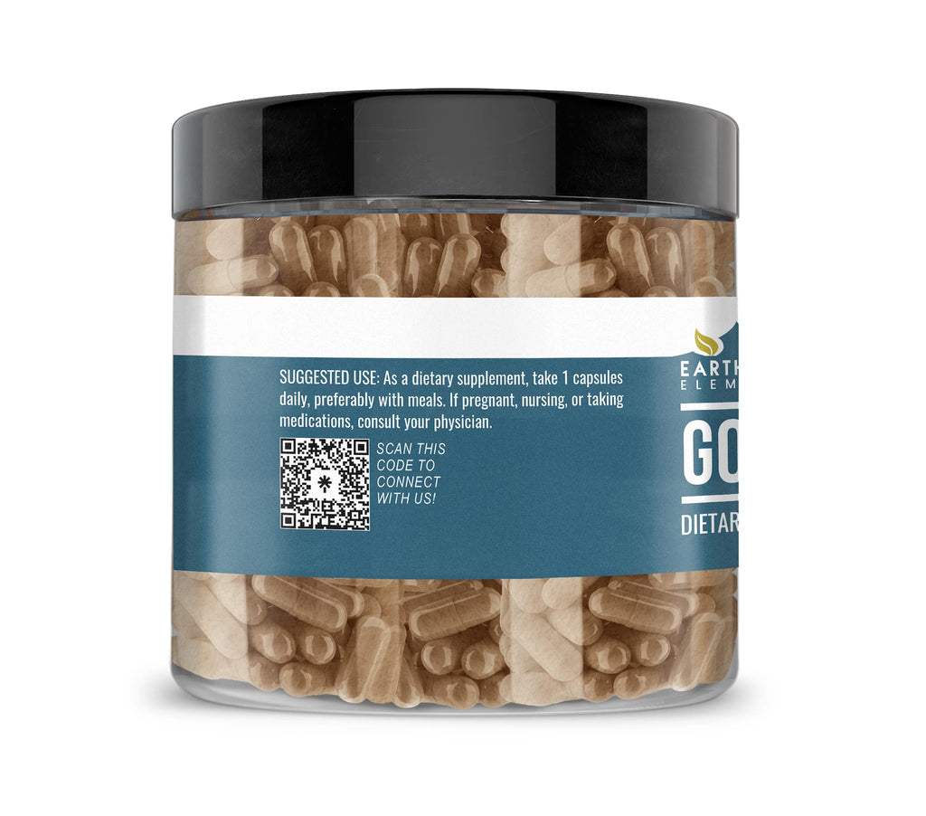 Earthborn Elements Golden Thread Capsules – 200 Count, Pure & Undiluted