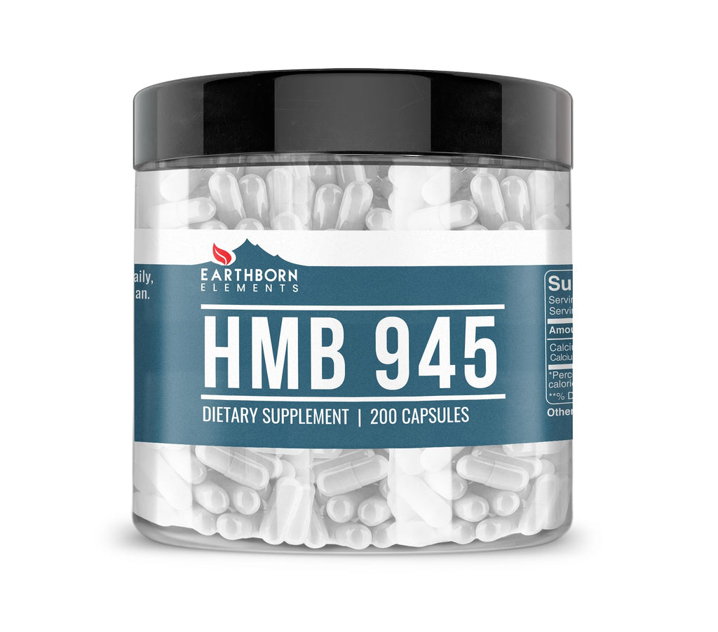 Earthborn Elements HMB Powder 200 Capsules – Pure & Additive-Free