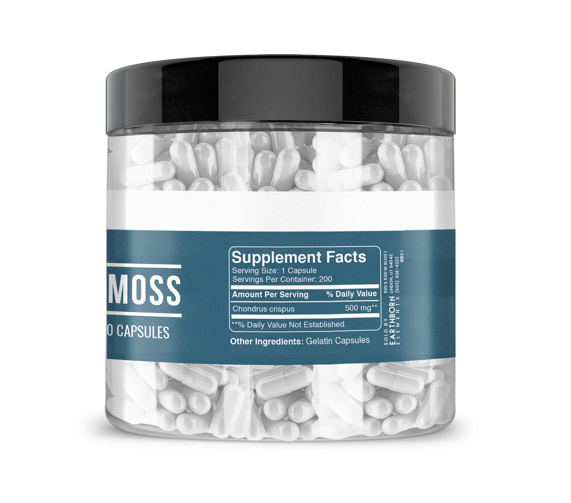 Earthborn Elements Irish Sea Moss 200 Capsules – Pure & Undiluted, No Additives