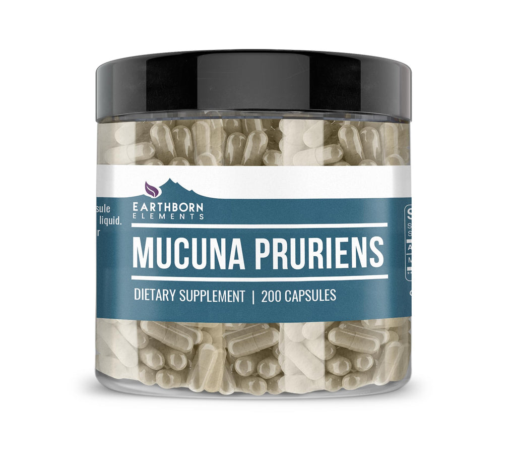 Earthborn Elements Mucuna Pruriens Extract – 200 Capsules, No Additives