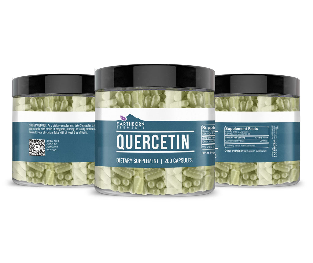 Earthborn Elements Quercetin – 200 Capsules | Bioflavonoid, Non-GMO & Gluten-Free