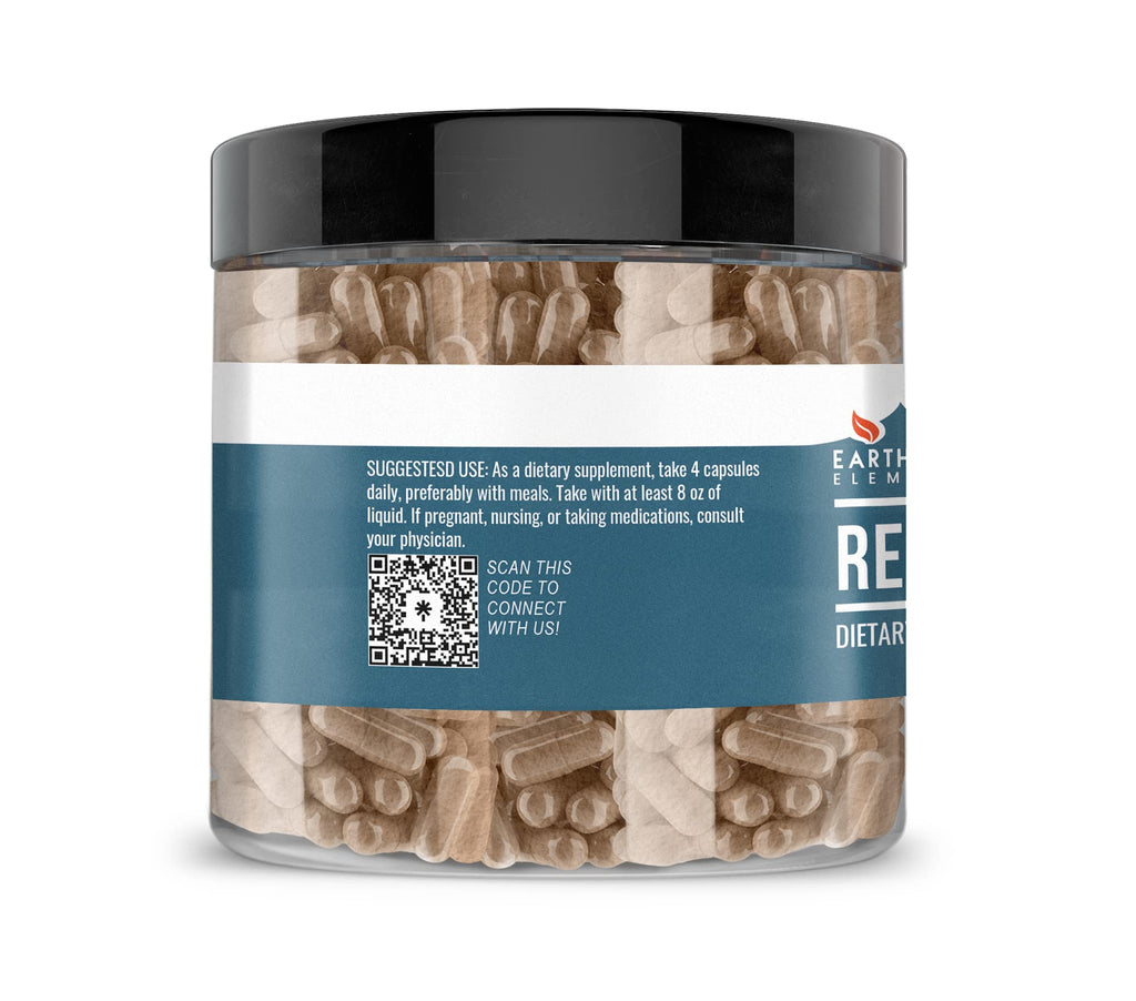 Earthborn Elements Reishi Mushroom 200 Capsules – Pure & Undiluted
