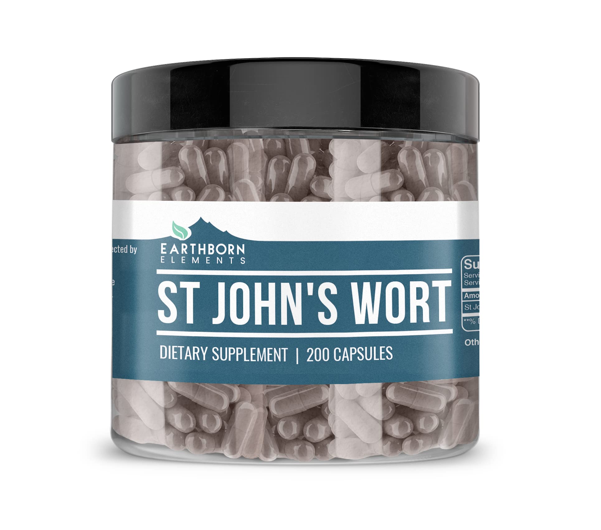 Earthborn Elements St. John’s Wort 200 Capsules – Pure & Undiluted