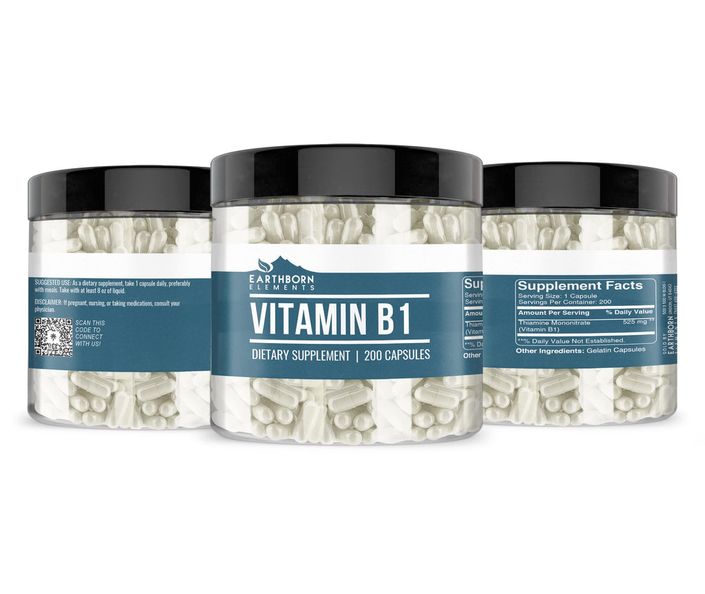 Earthborn Elements Vitamin B1 – Thiamine Mononitrate, Pure & Undiluted
