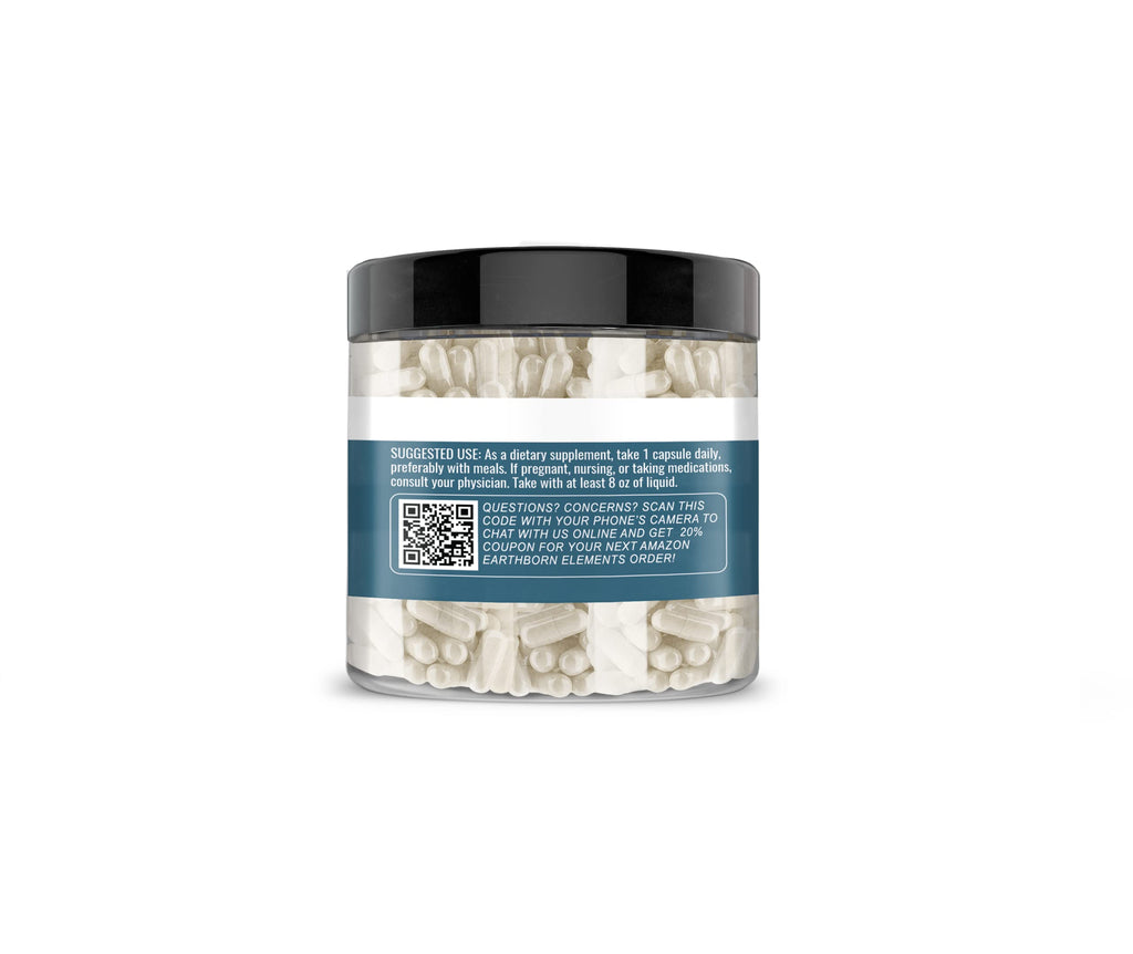Earthborn Elements Vitamin C 200 Capsules - Pure & Undiluted