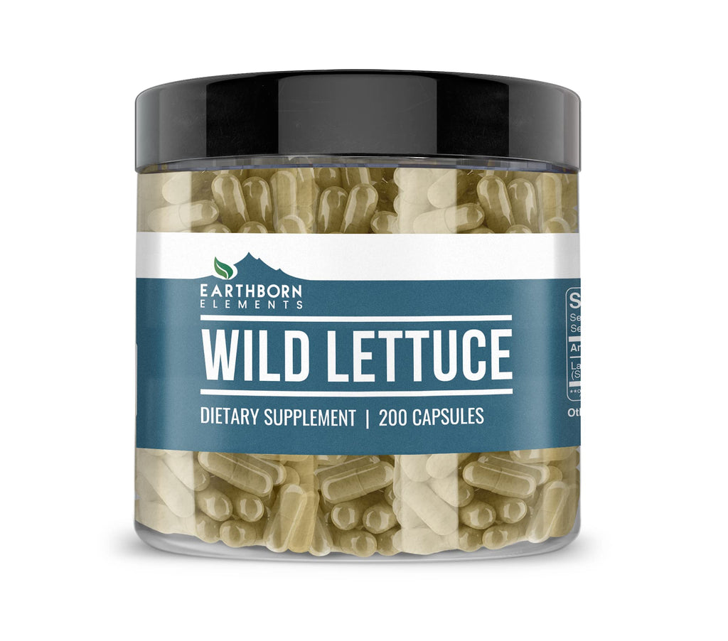 Earthborn Elements Wild Lettuce 200 Capsules – Pure & Undiluted