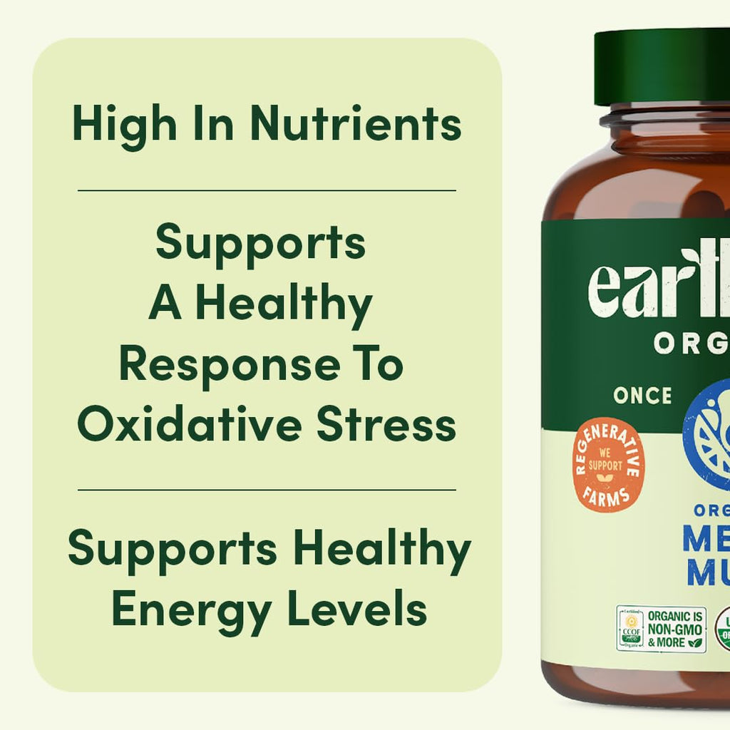 EarthFirst Organic Men’s Multi – Daily Whole-Food Multivitamin, 60 Count, Energy & Immune Support