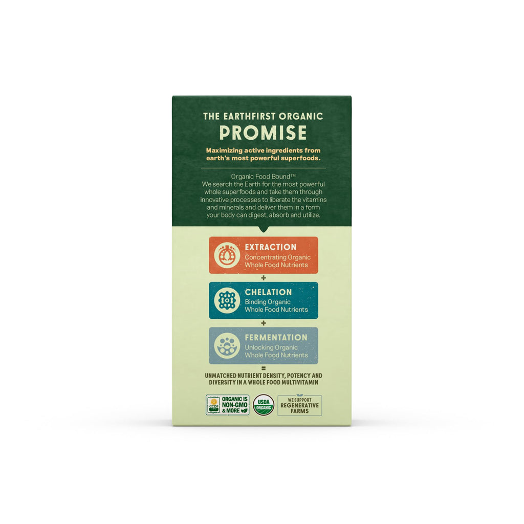 EarthFirst Organic Men’s Multi – Daily Whole-Food Multivitamin, 60 Count, Energy & Immune Support